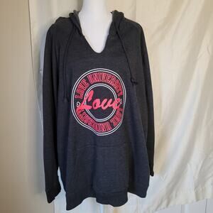 Just Be Women's 3XL Love University Lego Hoodie
